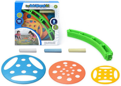 

Emob Scale Spirograph Craft Kit with Creative Patterns Easy to Draw and Erase Art for Kids