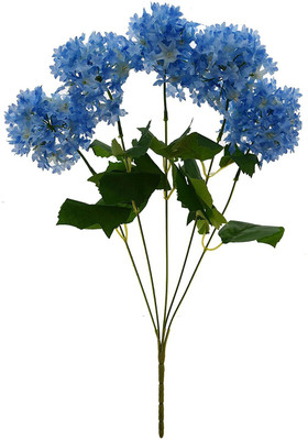 Fourwalls Fourwalls Artificial Hydrangea Flower Bouquet (45 cm, Blue) Multicolor Assorted Artificial Flower(8 inch, Pack of 1) available at flipkart for Rs.199