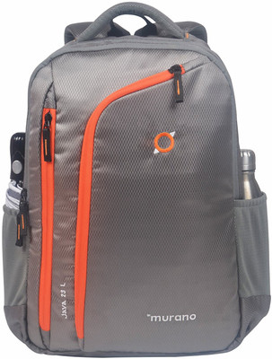 

Murano Slim Look Casual Polyester 23 L Laptop Backpack(Grey), White