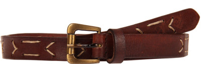 

Aditi Wasan Women Casual Brown Genuine Leather Belt, Auburn brown