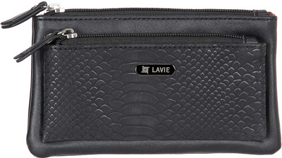 

Lavie Women Black Artificial Leather Wallet(10 Card Slots)