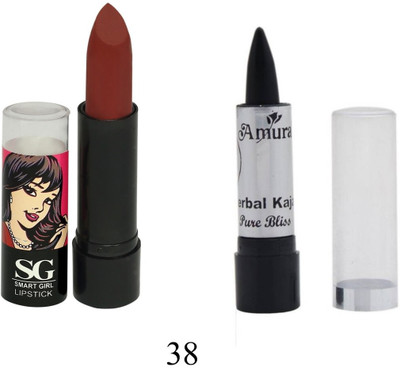 

Amura Smart Girl LipStick and Herbal Kajal Dry Pure Bliss Combo(Set of 2)