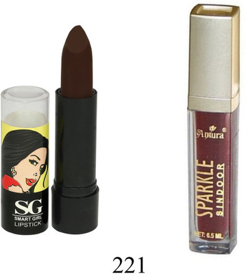 

Amura Smart Girl LipStick and Sparkle Sindur Combo(Set of 2)