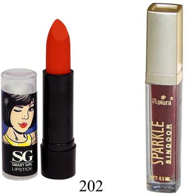 

Amura Smart Girl LipStick and Sparkle Sindur Combo(Set of 2)