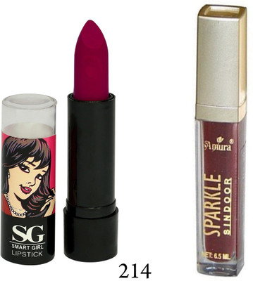 

Amura Smart Girl LipStick and Sparkle Sindur Combo(Set of 2)