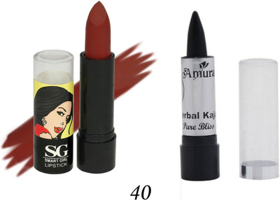 

Amura Smart Girl LipStick and Herbal Kajal Dry Pure Bliss Combo(Set of 2)