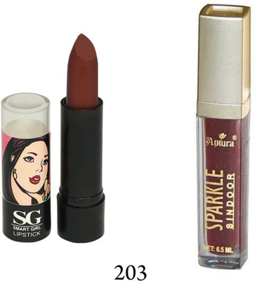 

Amura Smart Girl LipStick and Sparkle Sindur Combo(Set of 2)