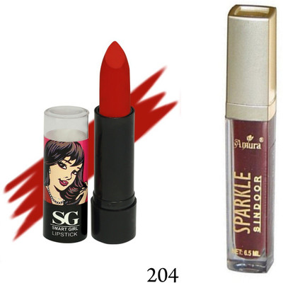 

Amura Smart Girl LipStick and Sparkle Sindur Combo(Set of 2)