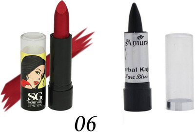 

Amura Smart Girl LipStick and Herbal Kajal Dry Pure Bliss Combo(Set of 2)