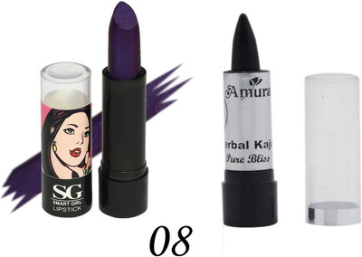 

Amura Smart Girl LipStick and Herbal Kajal Dry Pure Bliss Combo(Set of 2)