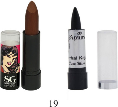 

Amura Smart Girl LipStick and Herbal Kajal Dry Pure Bliss Combo(Set of 2)