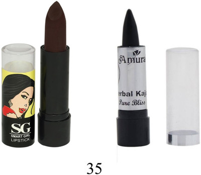 

Amura Smart Girl LipStick and Herbal Kajal Dry Pure Bliss Combo(Set of 2)