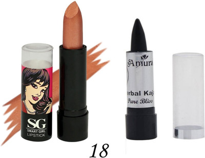 

Amura Smart Girl LipStick and Herbal Kajal Dry Pure Bliss Combo(Set of 2)