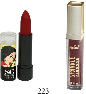 Amura Smart Girl LipStick and Sparkle Sindur Combo(Set of 2)