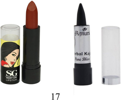 

Amura Smart Girl LipStick and Herbal Kajal Dry Pure Bliss Combo(Set of 2)
