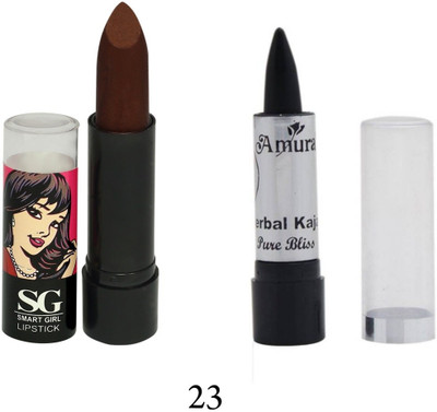 

Amura Smart Girl LipStick and Herbal Kajal Dry Pure Bliss Combo(Set of 2)