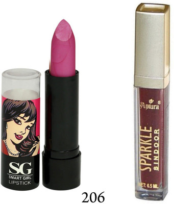 

Amura Smart Girl LipStick and Sparkle Sindur Combo(Set of 2)