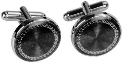 tiekart Silver Cufflink(Black)