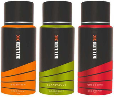 

Killer En-rgy , Scandalous, Obsession Deo Deodorant Spray - For Men(100 g, Pack of 3)