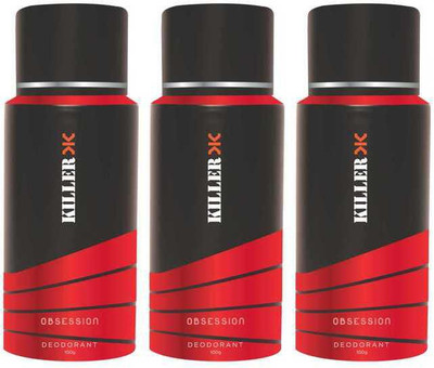

Killer Obsession Deo Deodorant Spray - For Men(100 g, Pack of 3)