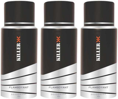 

Killer Flamboyant Deo Deodorant Spray - For Men(100 g, Pack of 3)