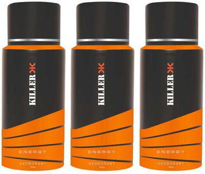 

Killer En-rgy Deo Deodorant Spray - For Men(100 g, Pack of 3)