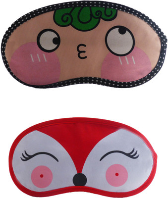 

Jenna GreenHair-RedDeerCartoon Travel Sleeping Eye Cover Blindfold (Pack of 2)(2 g)