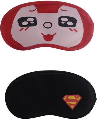 

Jenna RedBlackEye-Y_SupermanCartoon Travel Sleeping Eye Cover Blindfold (Pack of 2)(2 g)