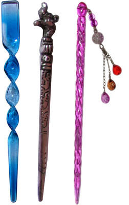 

Ishu combo of juda sticks Bun Stick(Multicolor)