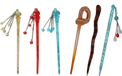 

Ishu combo of juda sticks Bun Stick(Multicolor)