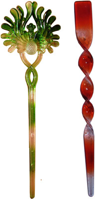 

Ishu combo of juda sticks Bun Stick(Multicolor)