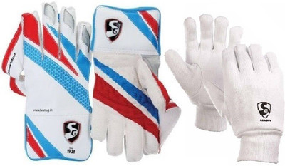 

SG Combo of two, one pair of 'Tournament' Wicket Keeping Gloves and one pair of 'League' Inner Gloves (Men's) (Color On Availability)- Cricket Kit