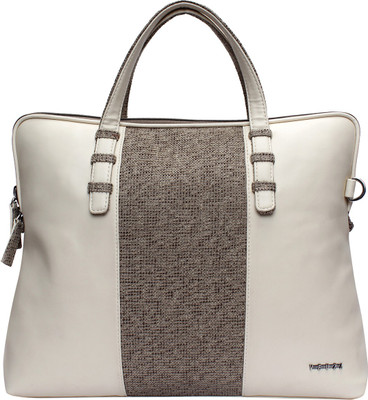 

Veuza 14 inch Laptop Messenger Bag(Cream), Stone cream