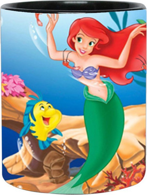 

Ashvah The Little Mermaid 1610 Ceramic Mug(350 ml), Black