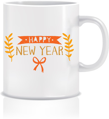 

Everyday Desire Happy New Year Greetings Printed Ceramic Coffee ED294 Ceramic Mug(300 ml), Multicolor