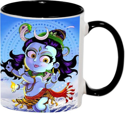 

Ashvah Child Shiva Ceramic Mug(350 ml), Black