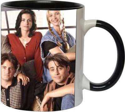 

Ashvah Friends 1519 Ceramic Mug(350 ml), Black