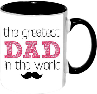 

Ashvah Happy Father's Day 1382 Ceramic Mug(350 ml), Black