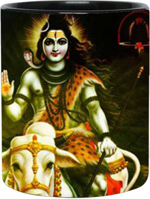 

Ashvah Shiva 1602 Ceramic Mug(350 ml), Black