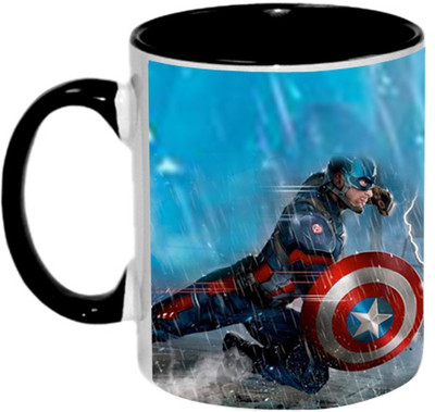 

Ashvah Captain America Civil War Ceramic Mug(350 ml), Black