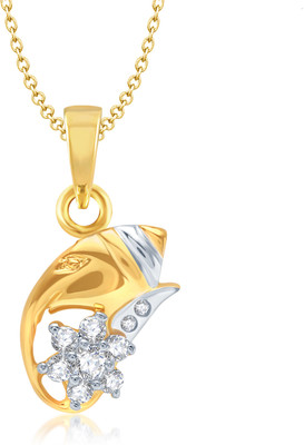 86% OFF on VK Jewels Religious God Collection American Diamond Gold Plated for Women & Girls Cubic Zirconia Alloy Pendant