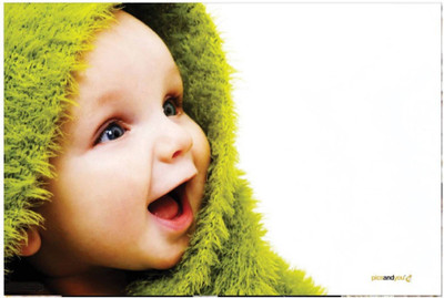 

Aabhaas Wall Poster For Room Cute Adorable Baby Child's Love New Born Infant Kids Toddlers Smiling Paper Print(12 inch X 18 inch, Rolled)