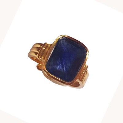 RS JEWELLERS RS JEWELLERS Gemstones 5.54 Ratti Natural Certified BLUE SAPPHIRE neelam Gemstone Panchdhatu Ring , Birthstone Astrology Ring Metal Sapphire Gold Plated Ring
