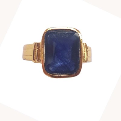 RS JEWELLERS RS JEWELLERS Gemstones 5.43 Ratti Natural Certified BLUE SAPPHIRE neelam Gemstone Panchdhatu Ring , Birthstone Astrology Ring Metal Sapphire Gold Plated Ring
