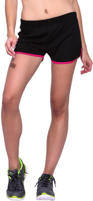 Ap'pulse Solid Women Black, Pink Sports Shorts