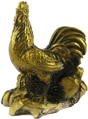 

estore VASTU FENGSHUI ROOSTER COCK FOR MAKE IMPRESSION ON OTHER PEOPLE (GOOD EFFECT) Decorative Showpiece - 10 cm(Polyresin, Gold)