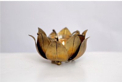 

VedasExports Daisy One Decorative Showpiece - 10 cm(Iron, Gold)