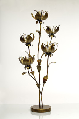 

VedasExports Floral Gold Decorative Showpiece - 77.5 cm(Iron, Multicolor)