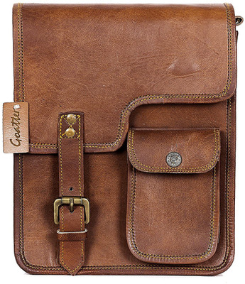 

Goatter Boys & Girls Brown Genuine Leather Messenger Bag