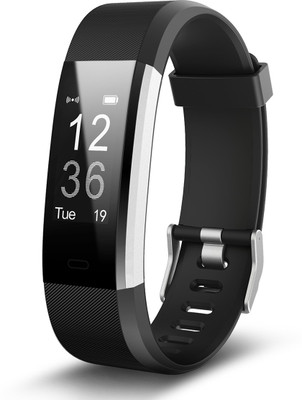 

fbandz ™ Altum Plus Hr Fitness Band Smart Activity Tracker with Heart Rate Bluetooth Phone Call Alert(Black Strap Free Size)